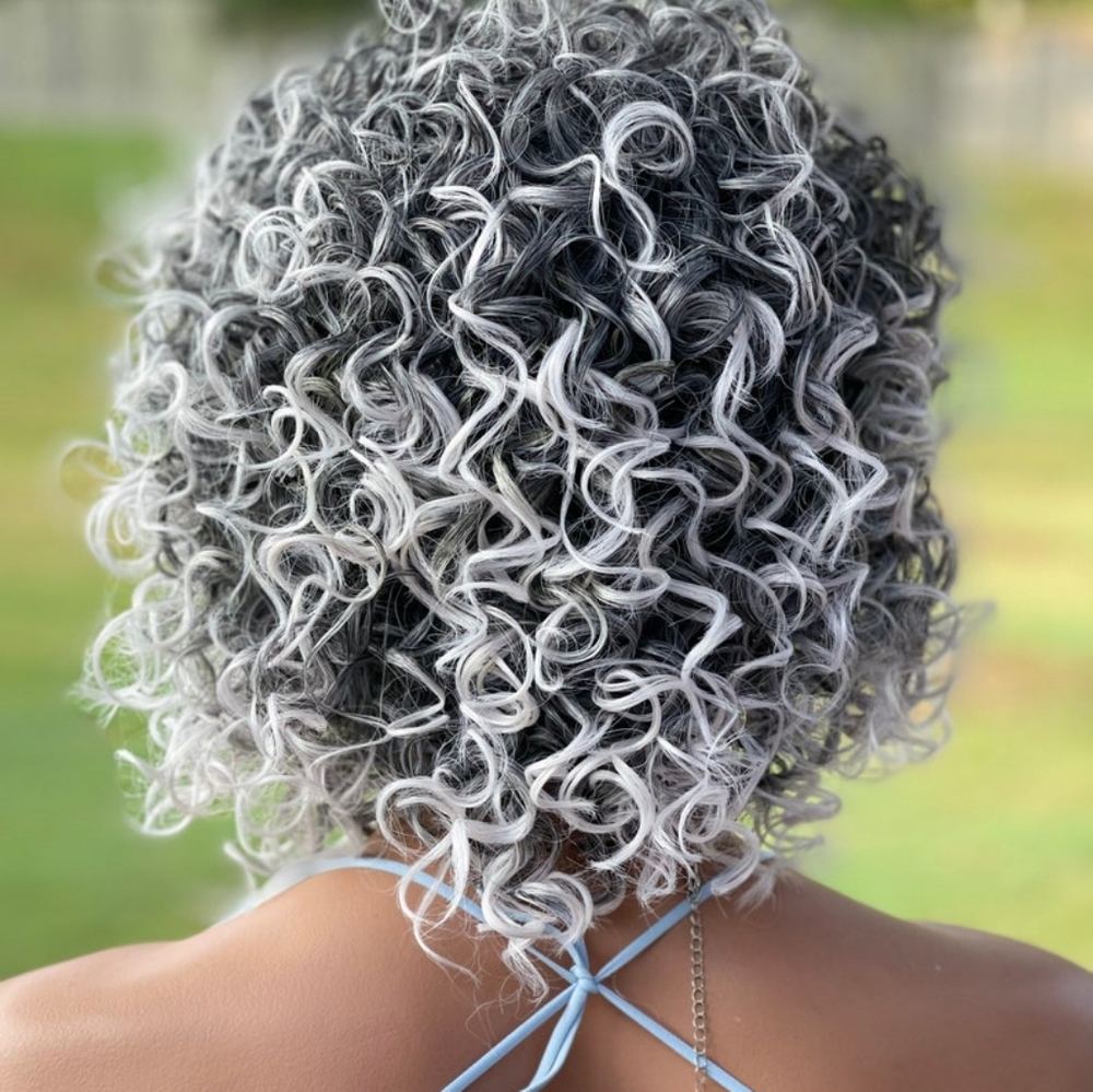 Synthetic Ombre Gray Wig